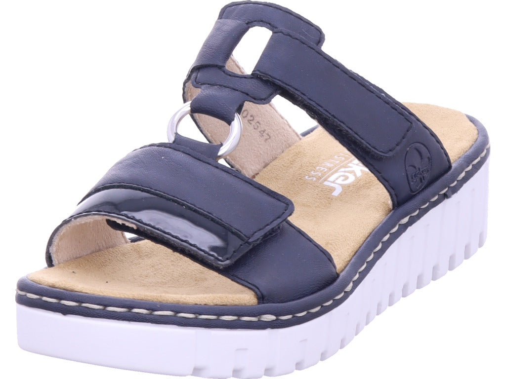Rieker Damen Pantolette Fsk Damen Sandalen in blau