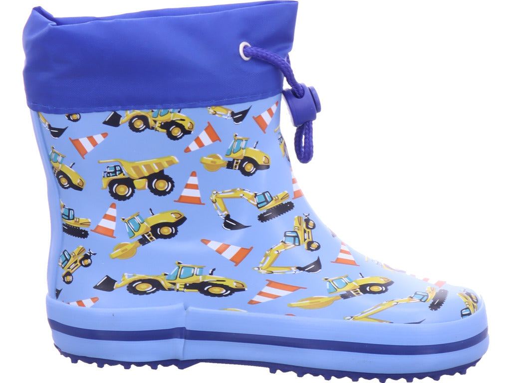 Beck Gymnas Unisex - Kinder Gummistiefel Minibagger Hellblau in blau