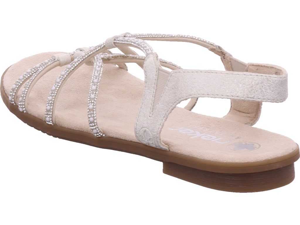 Rieker Damen Sandalette Fsk Damen Sandalen in beige