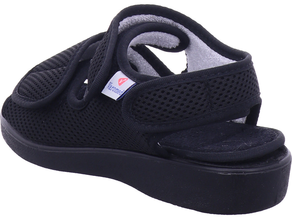 Varomed Damen  Genf Klettsandale Schwarz in schwarz