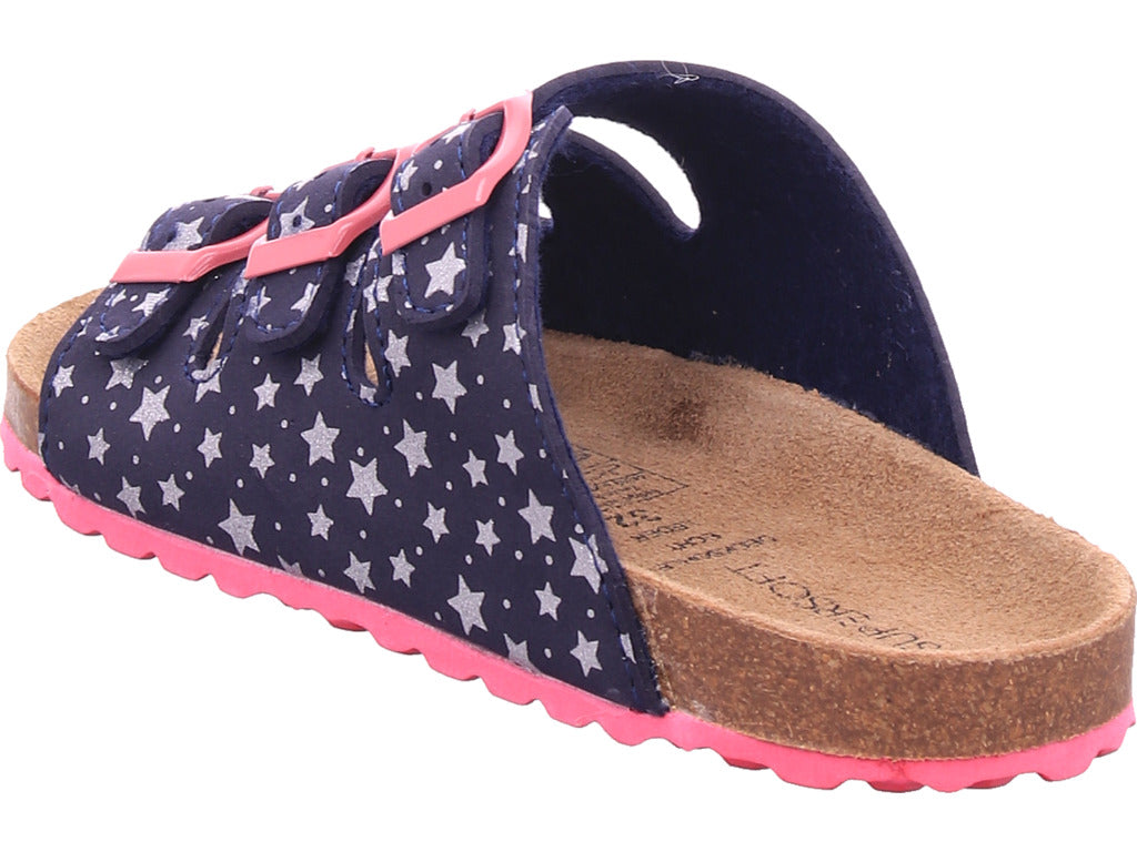 indigo Mädchen Pantolette Bio Kinder in blau