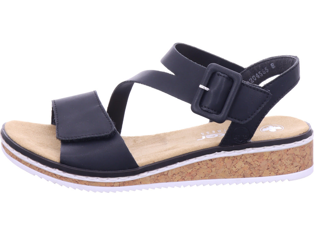 Rieker Damen Sandalette Fsk Damen Sandalen in schwarz