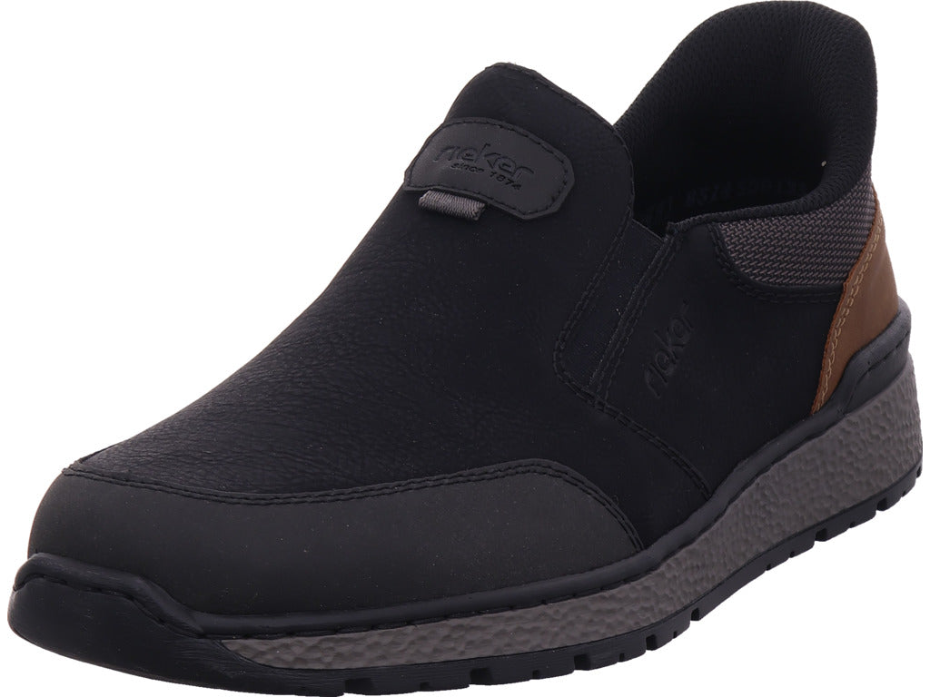Rieker men's slippers Hwk men's low shoes in black