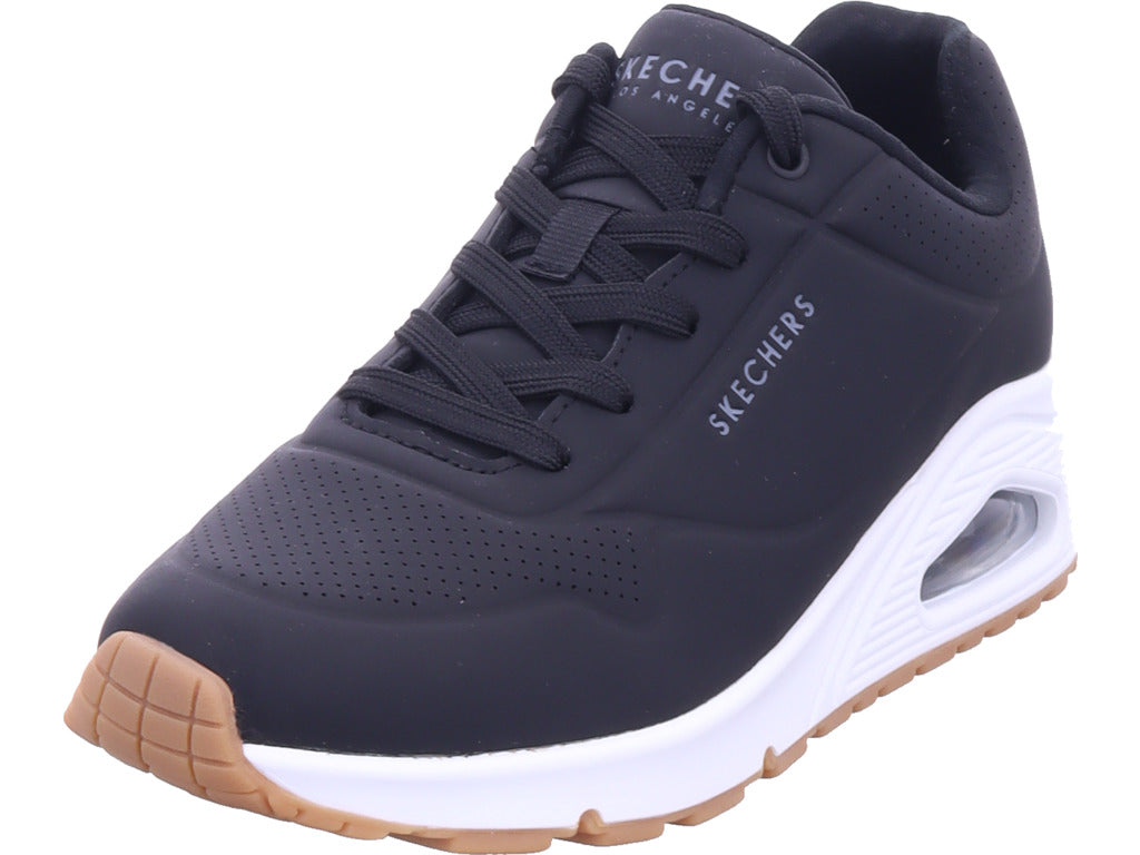 SKECHERS Damen Sneaker Uno Stand 0 in schwarz