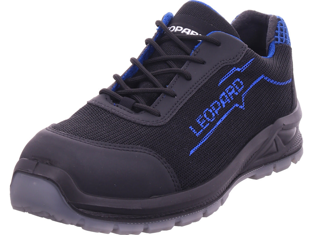 Pánské pracovní boty s leopardím vzorem v černé barvě