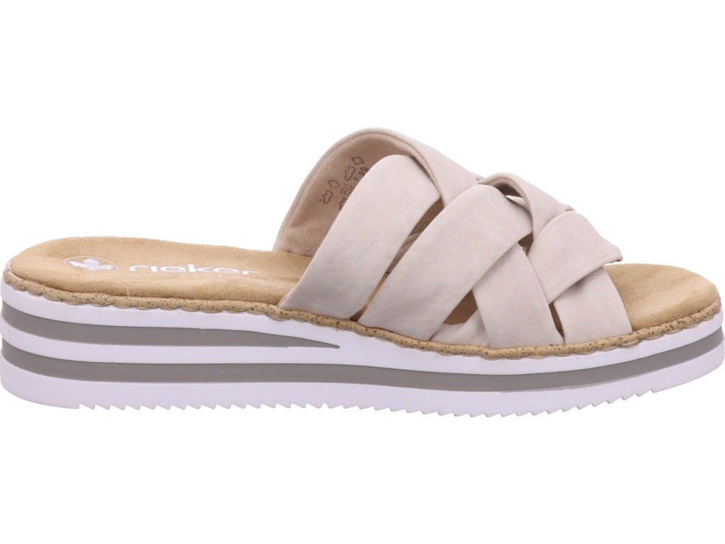 Rieker Damen Pantolette Fsk Damen Sandalen in beige