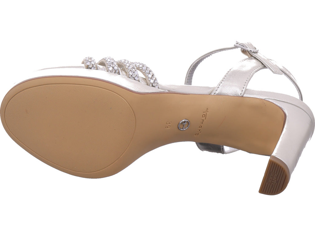 Tamaris Damen Sandalette  in platin