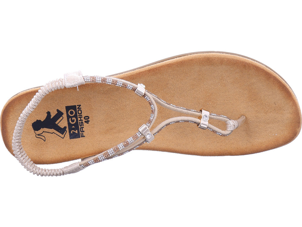 2 GO FASHION Damen Sandalette  in gold