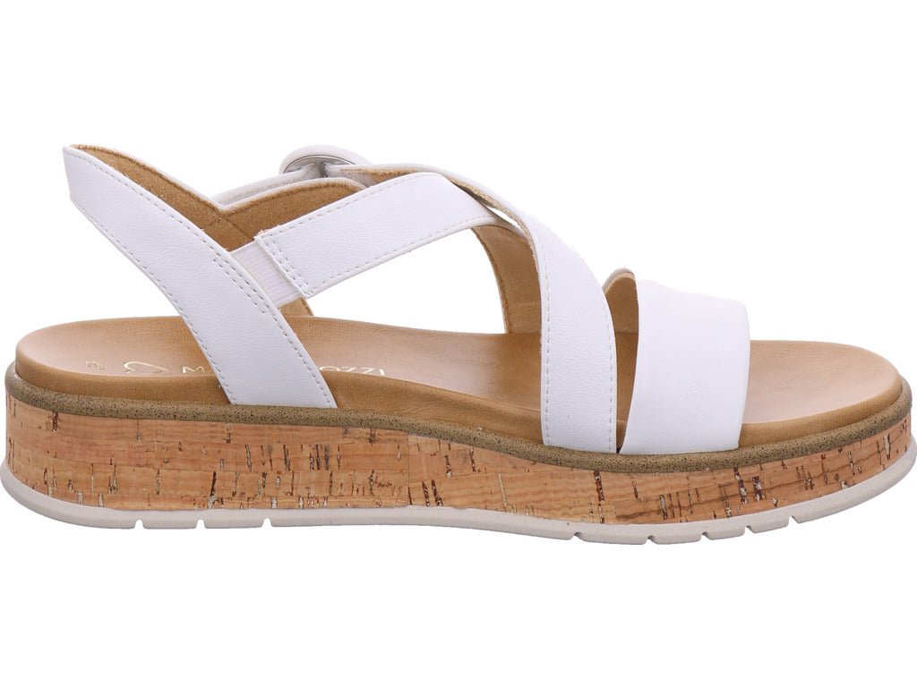Marco Tozzi Damen Sandalette  in weiß