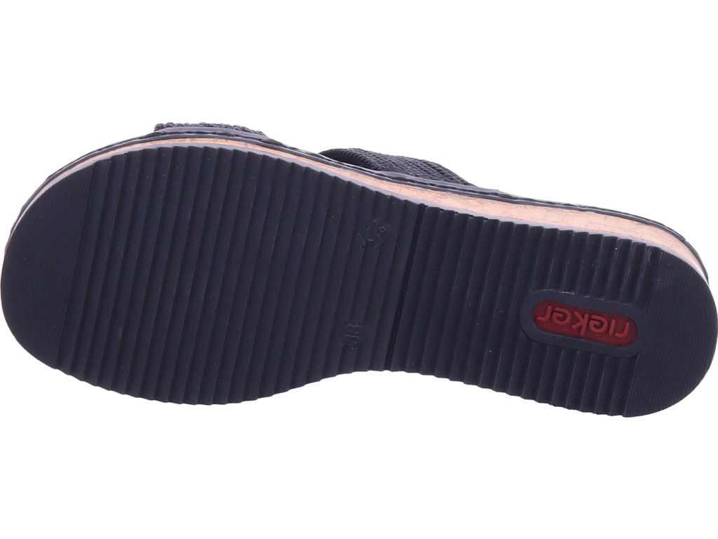 Rieker Damen Pantolette Fsk Damen Sandalen in schwarz