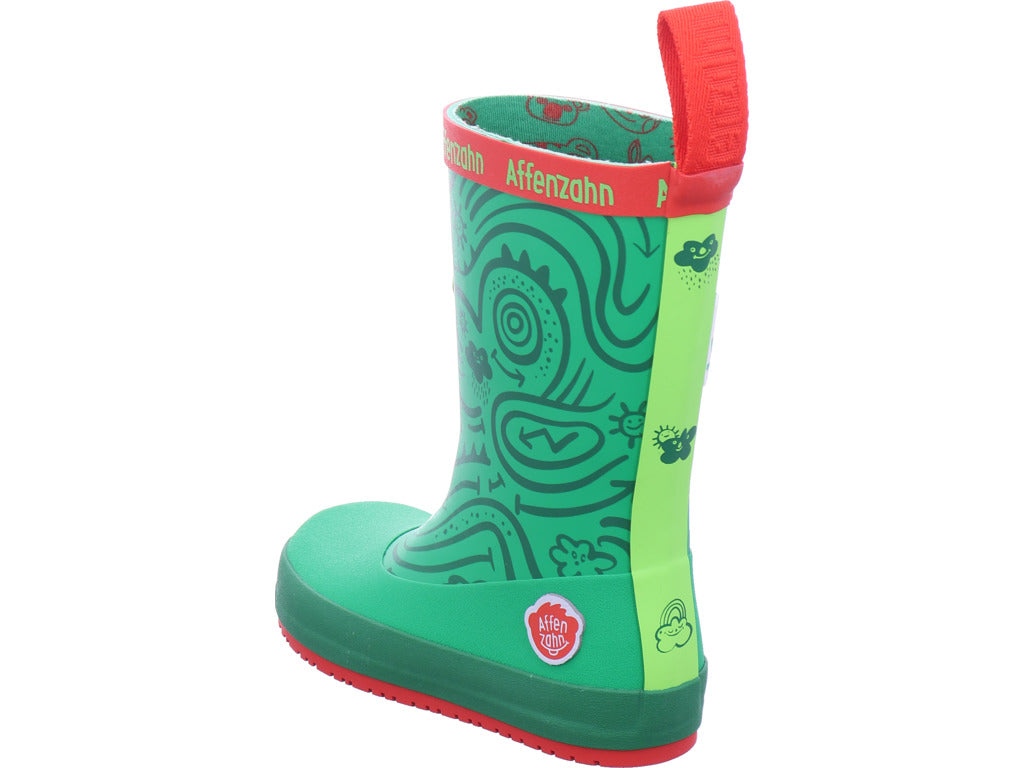 Affenzahn Jungen Gummistiefel Rainboot Vegan Plashy Frog in grün