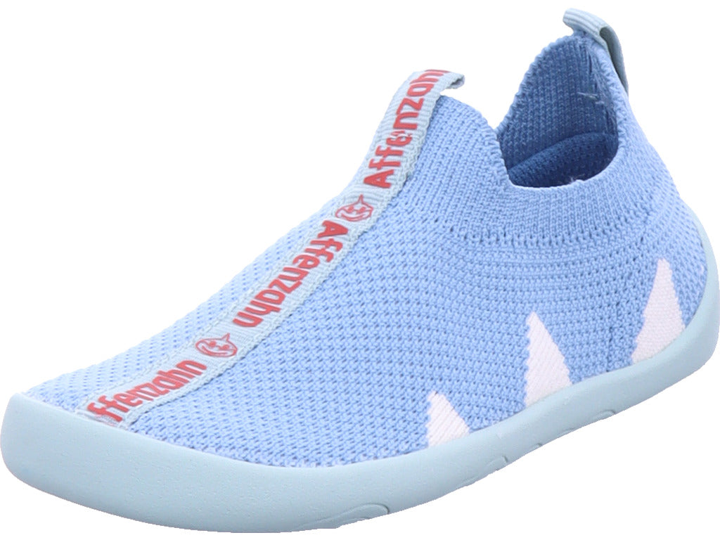 Affenzahn Jungen  Hausschuh Knit Flinky Hai in blau