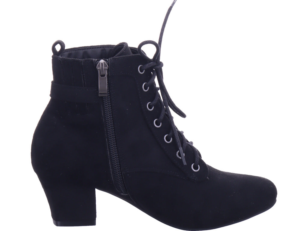 Esgano Damen Stiefelette Trachtenstiefel in schwarz