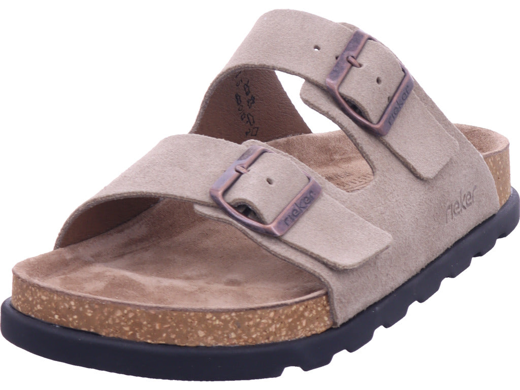 Rieker Herren Pantolette Extra Weit in beige