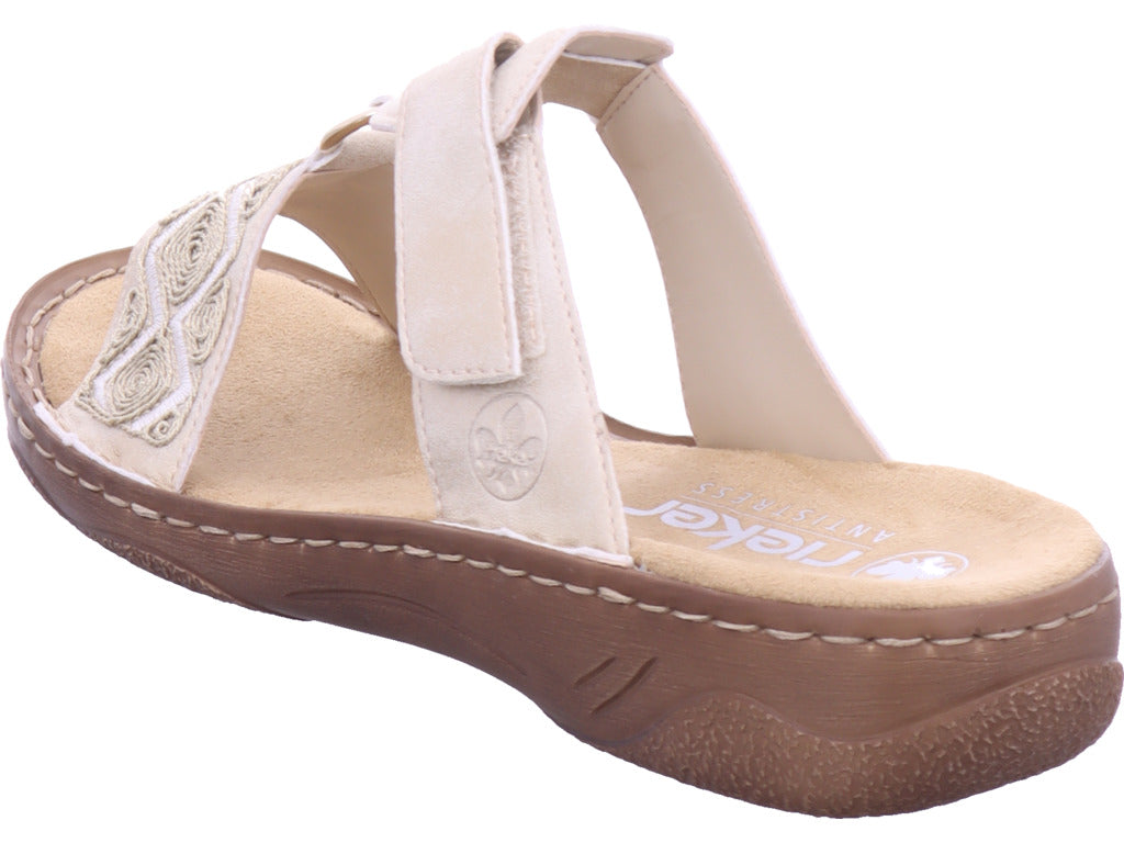 Rieker Damen Pantolette Fsk Damen Sandalen in beige