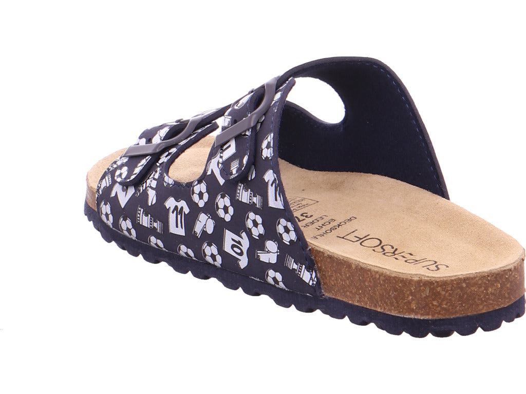 indigo   Tieffussbett Pantoletten in blau