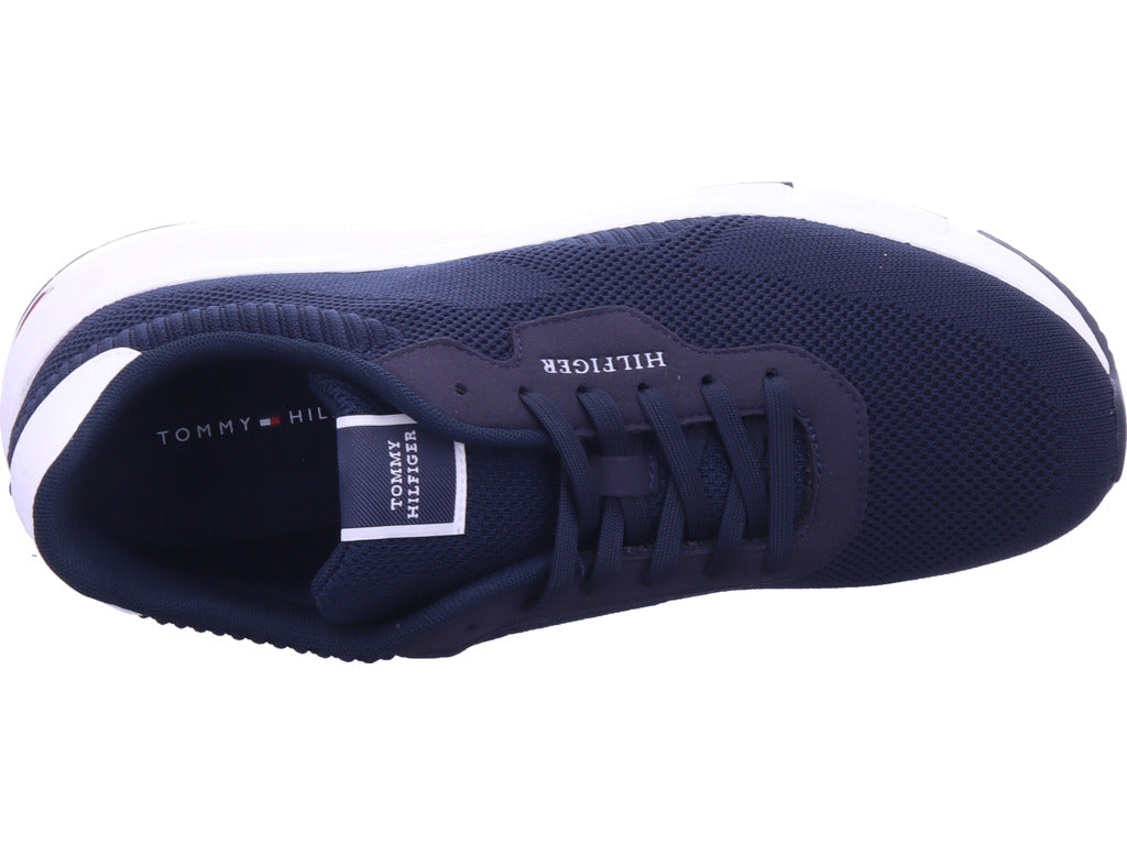 Tommy Hilfiger Herren Sneaker Lightweight Rwb Knit in blau