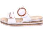 Rieker Damen Pantolette Fsk Damen Sandalen in weiß