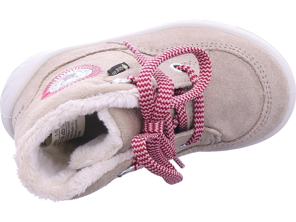 Superfit Mädchen Moonboot Stiefelette Leder \ Groovy in beige