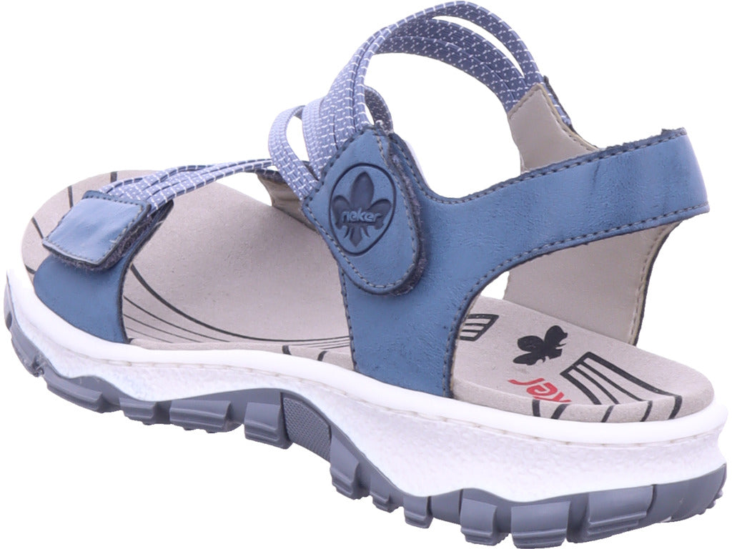 Rieker Damen Sandalette Fsk Damen Sandalen in blau