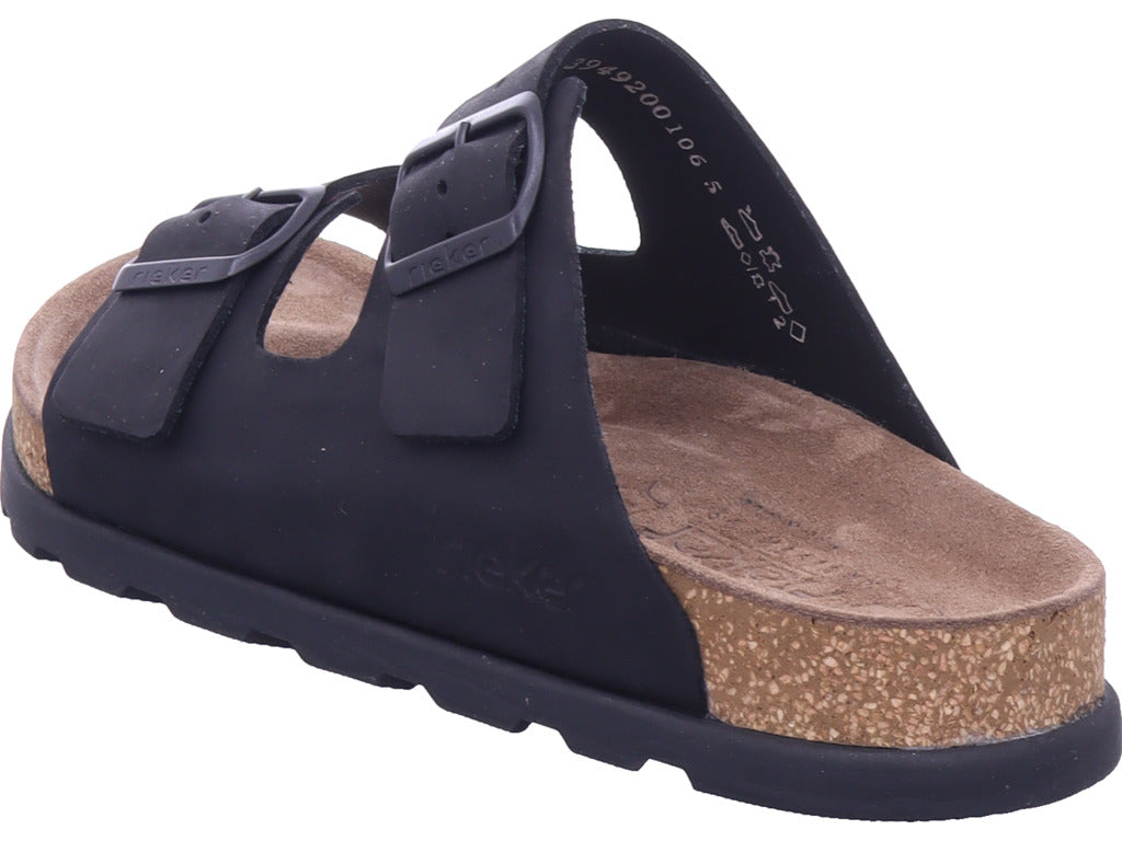 Rieker men's slippers, FSK men's sandals in black
