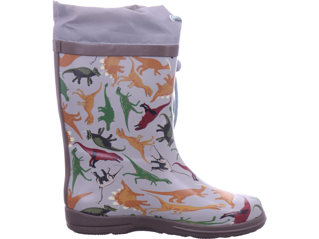 Beck Gymnas Jungen Gummistiefel Dinoland Grau in grau