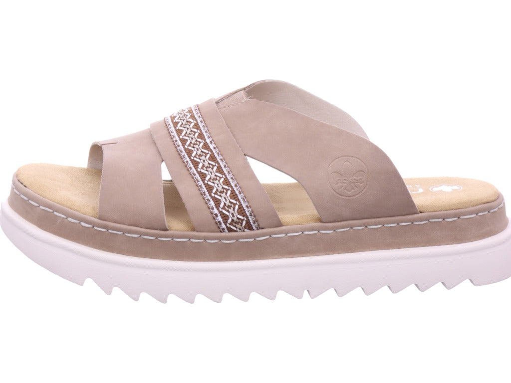 Rieker Damen Pantolette Fsk Damen Sandalen in beige