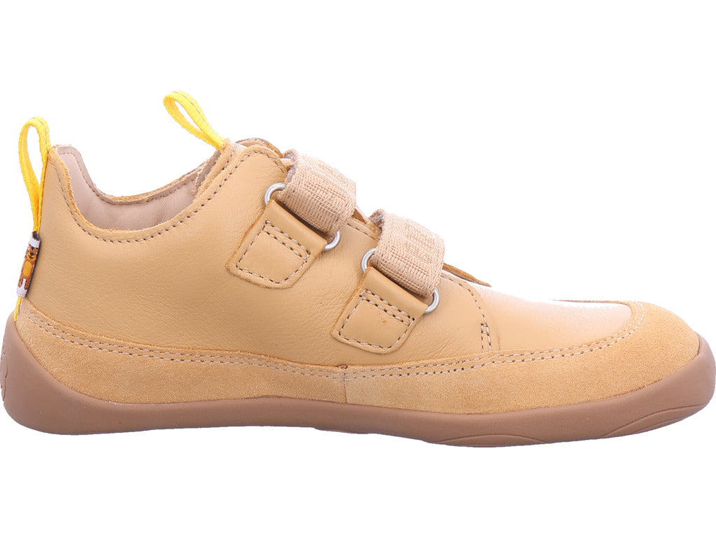 Affenzahn Jungen Halbschuh Barfußschuh Leder Buddy Tiger in beige