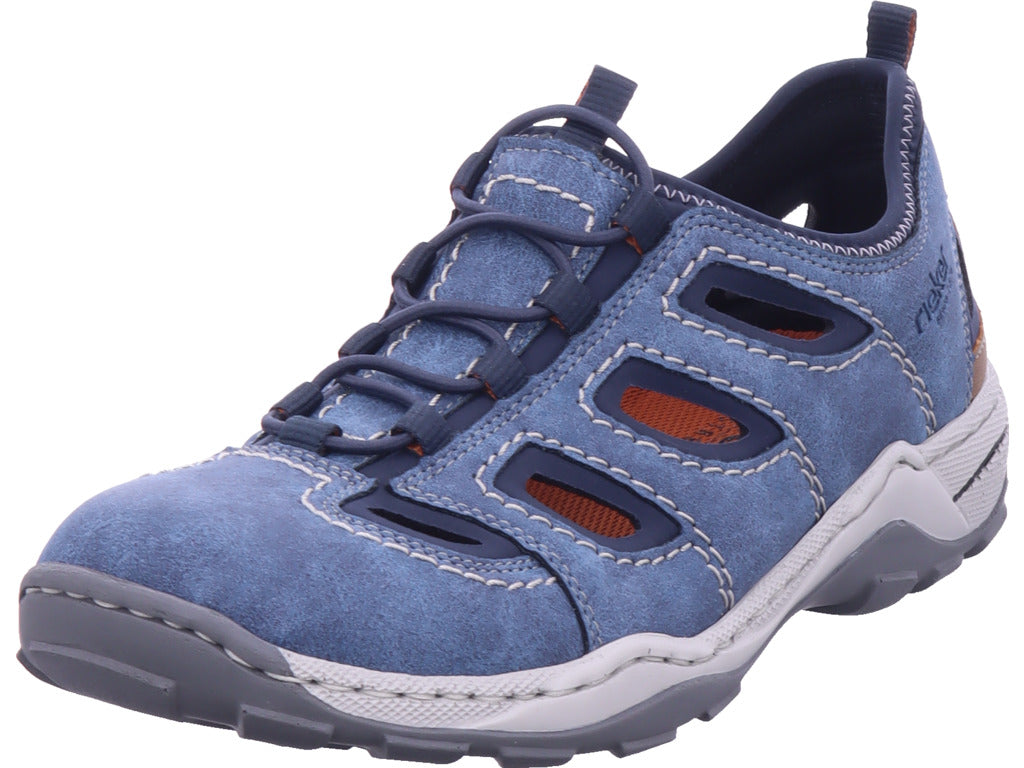 Rieker Herren Slipper Fsk Herren Halbschuhe in blau