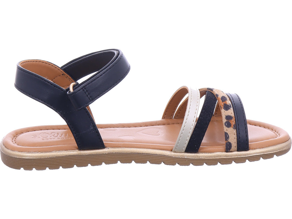 s.Oliver Mädchen Sandalette  in schwarz