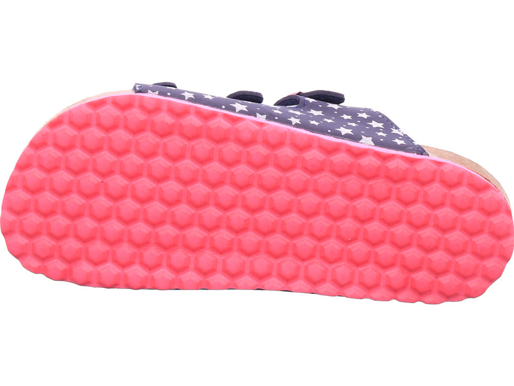 indigo Mädchen Pantolette Bio Kinder in blau