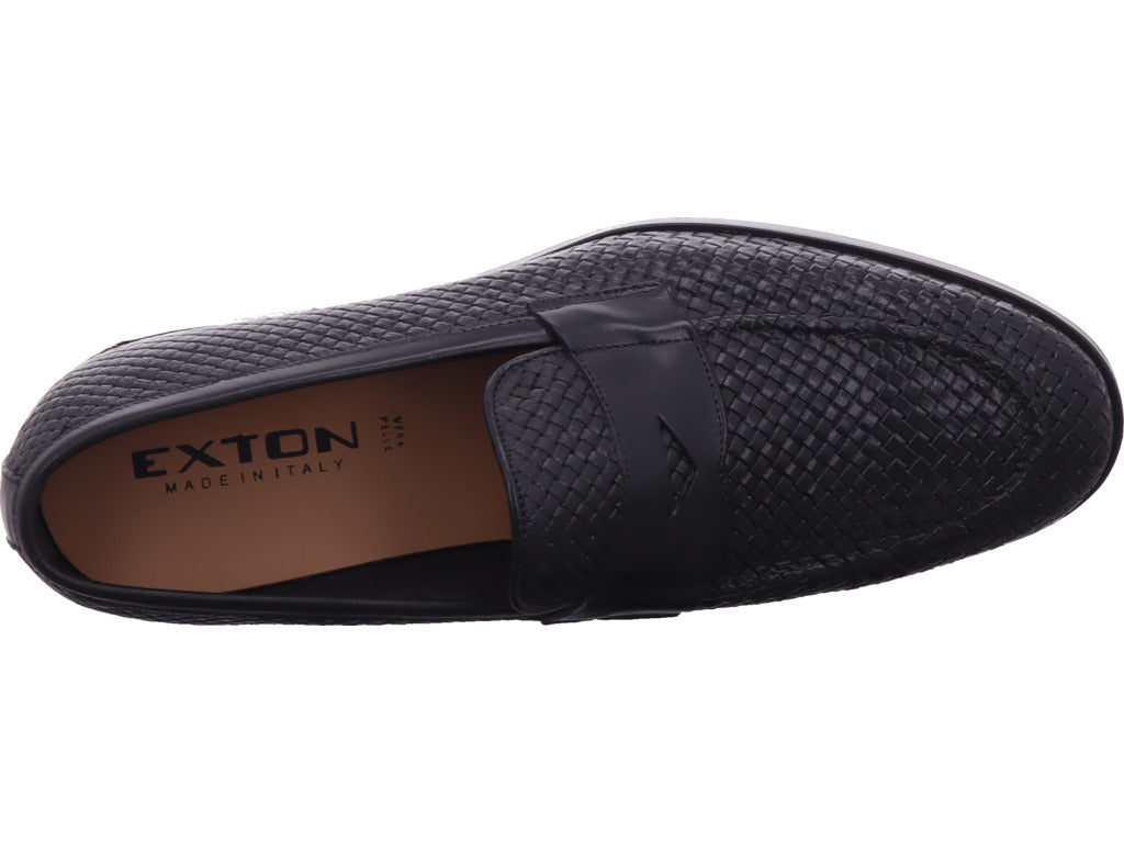 EXTON Herren Slipper  in schwarz