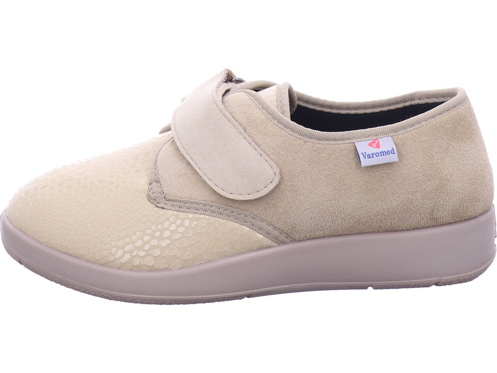 Varomed Damen Hausschuh Zürich Stretchschuh in beige