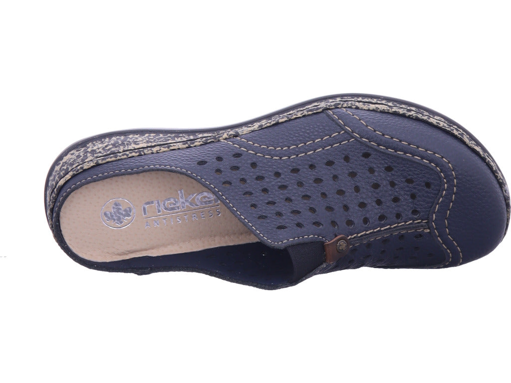 Rieker Damen Sabot Fsk Damen Halbschuhe in blau