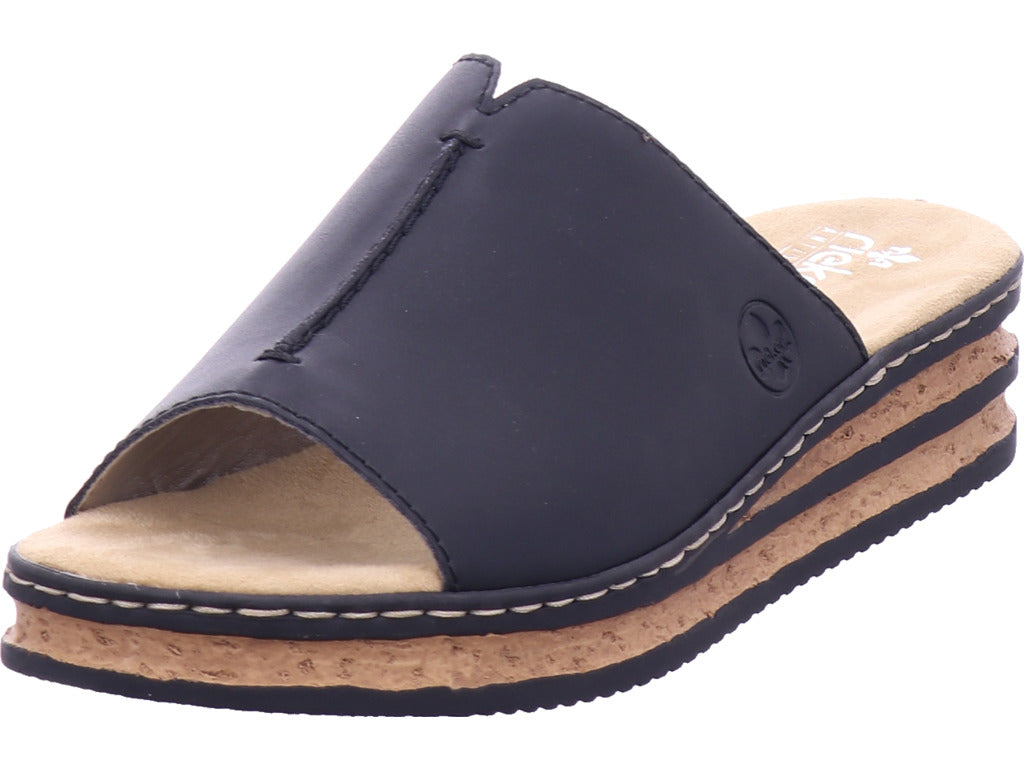 Rieker Damen Pantolette Fsk Damen Sandalen in schwarz