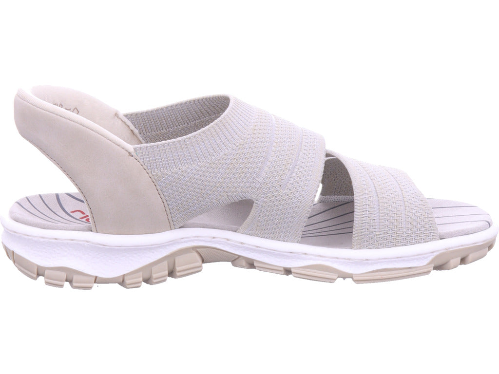 Rieker Damen Sandalette Fsk Damen Sandalen in beige