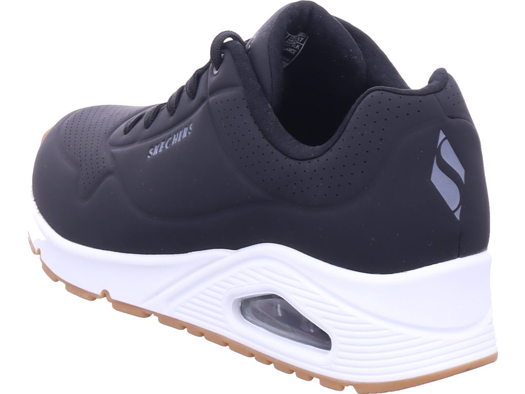 SKECHERS Damen Sneaker Uno Stand 0 in schwarz