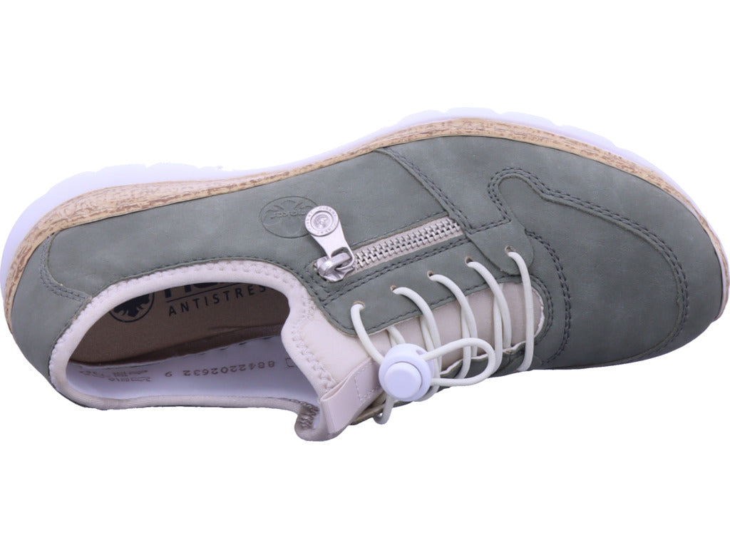 Rieker Damen Slipper Fsk Damen Halbschuhe in grün