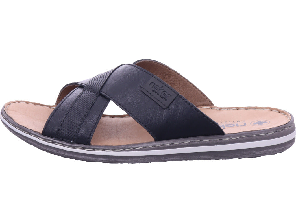 Rieker Herren Pantoffel Fsk Herren Sandalen in schwarz