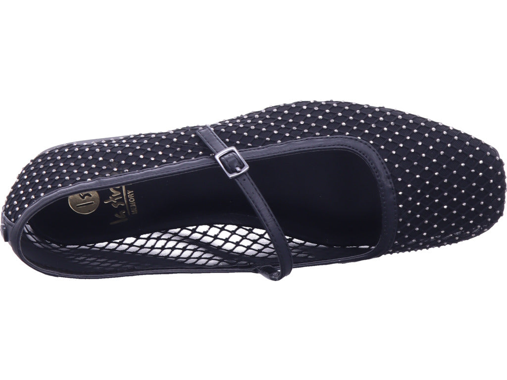 La Strada Damen Ballerina  in schwarz