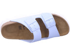 Papillio Damen Pantolette Arizona Pap Chunky Birko-Flor in hell-blau
