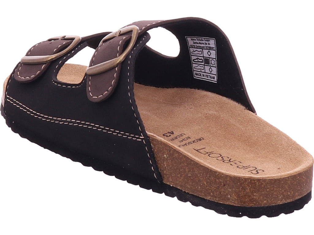 Planet Footwear Herren Pantoffel He.-Tieffussbett Pantoletten in braun