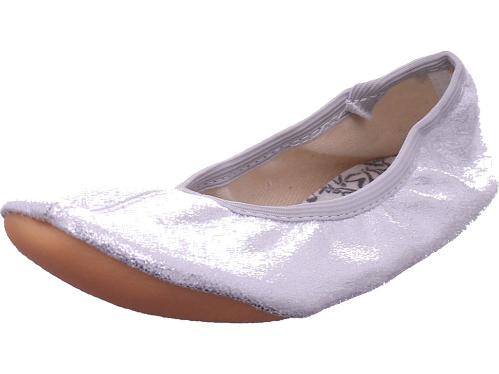 Beck Gymnas Mädchen Slipper  in silber