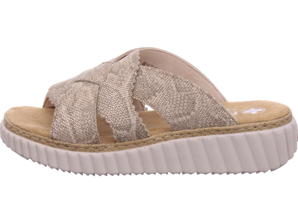 Rieker Damen Pantolette Fsk Damen Sandalen in beige