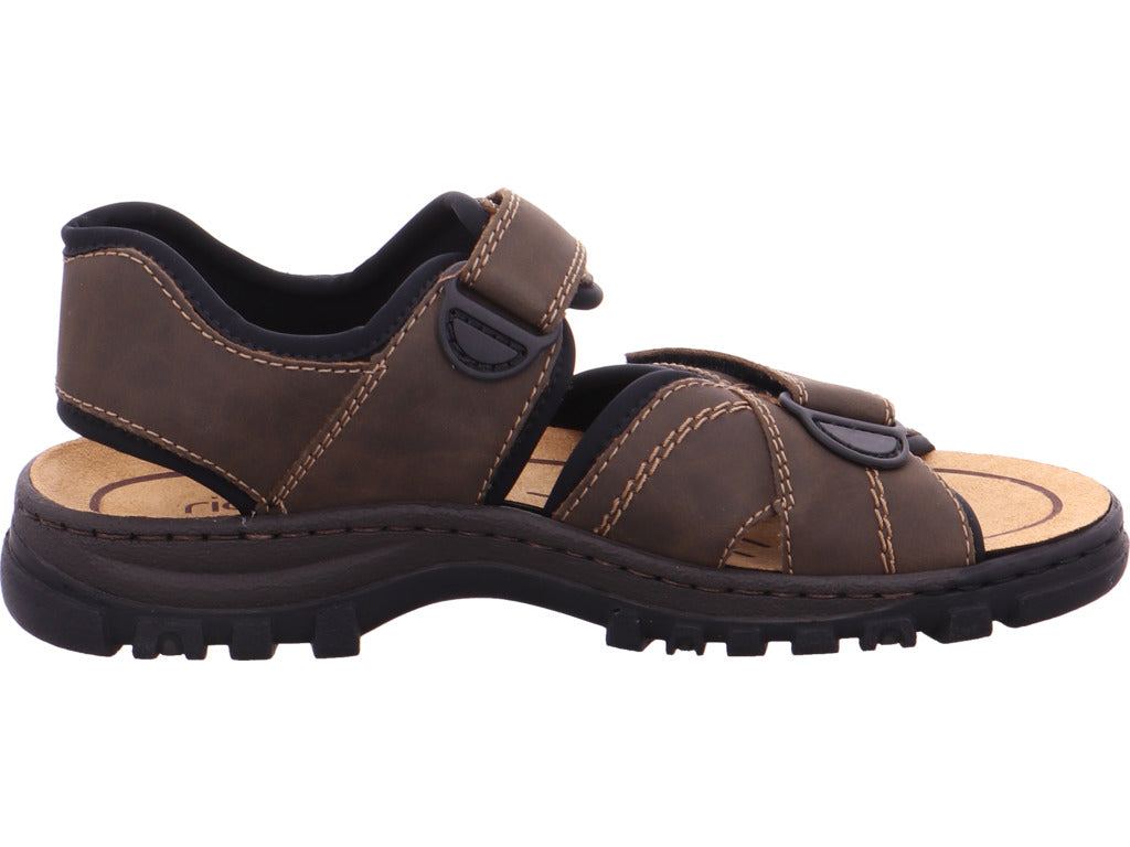 Pánské sandály Rieker v hnědé barvě