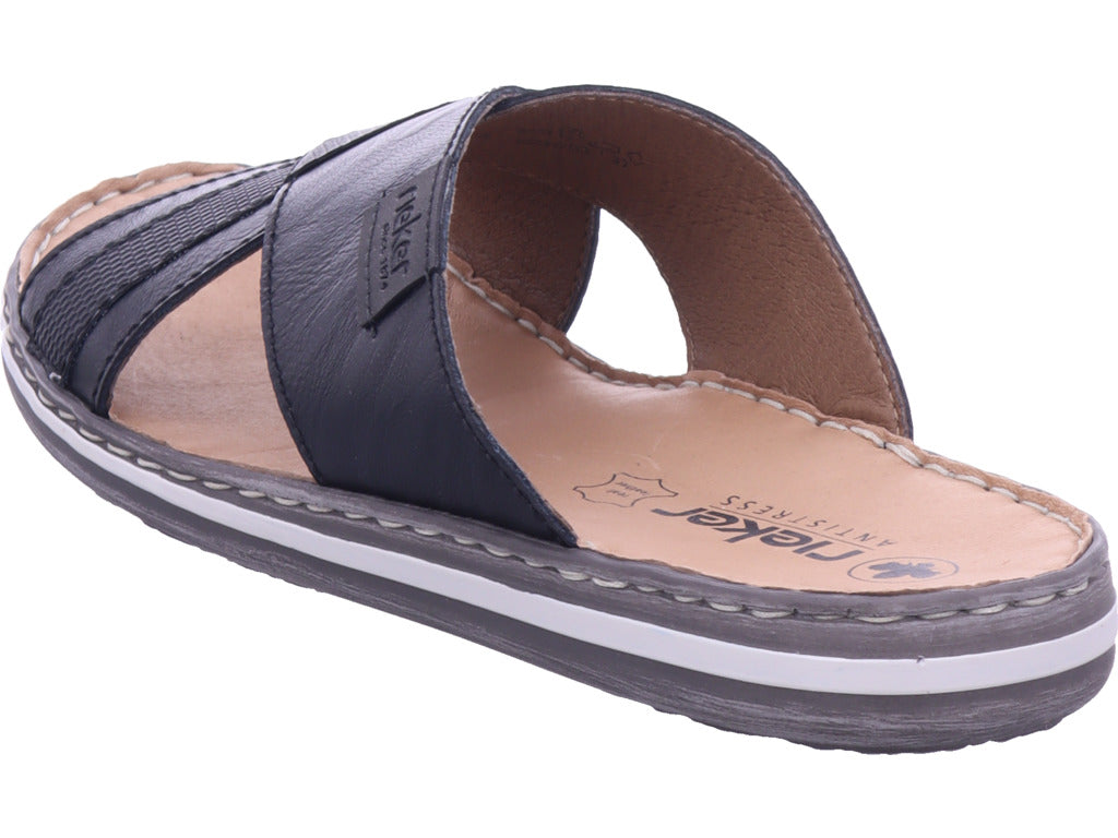Rieker Herren Pantoffel Fsk Herren Sandalen in schwarz