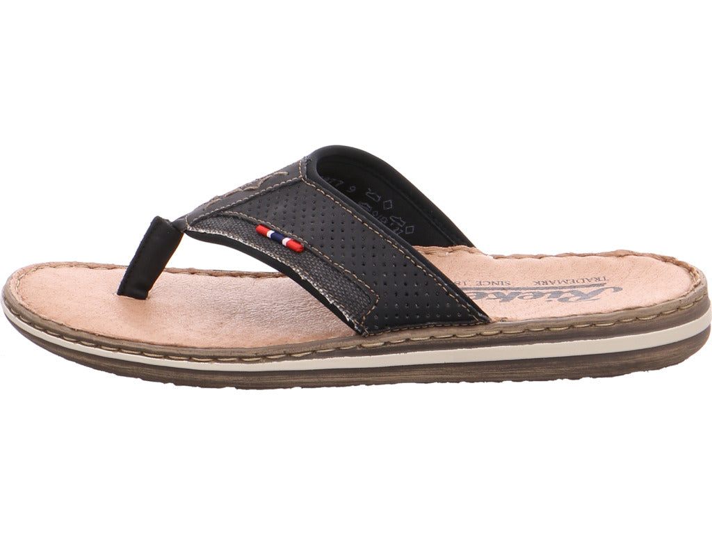 Rieker Herren Pantoffel  in schwarz
