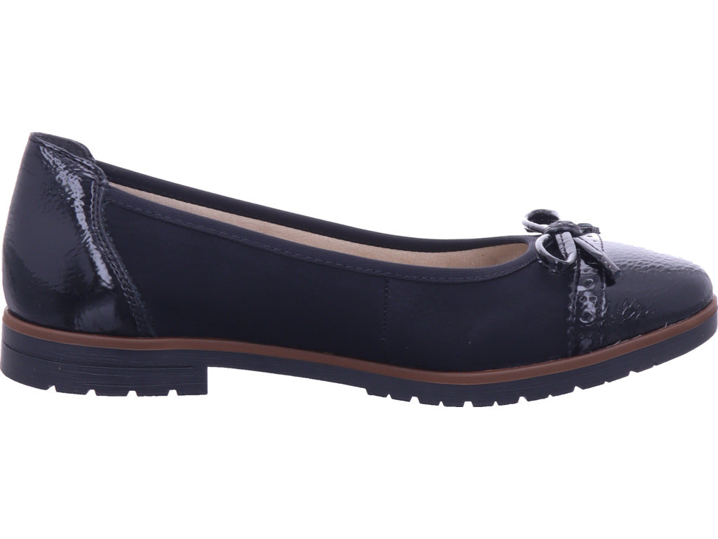 Rieker Damen Ballerina Fsk Damen Halbschuhe in schwarz