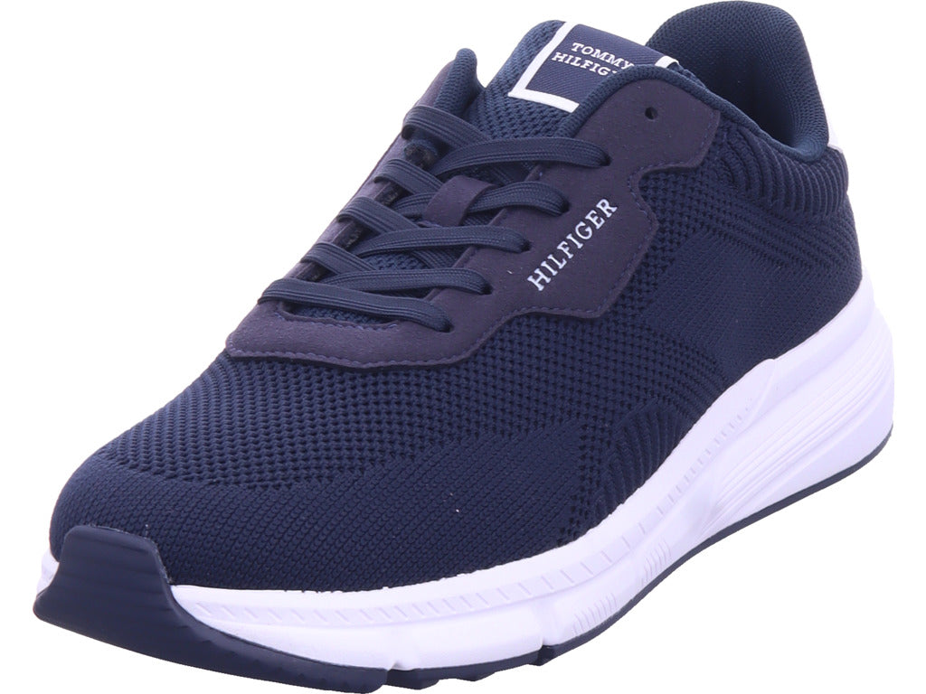 Tommy Hilfiger Herren Sneaker Lightweight Rwb Knit in blau