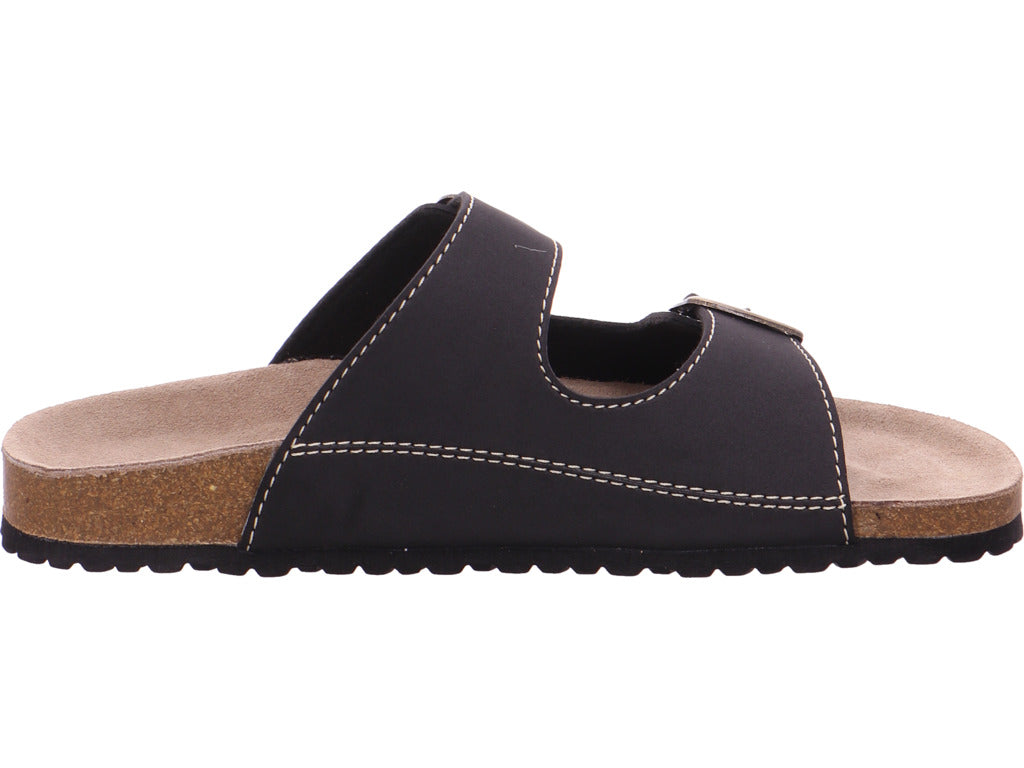 Planet Footwear  Pantoffel He.-Tieffussbett Pantoletten in schwarz